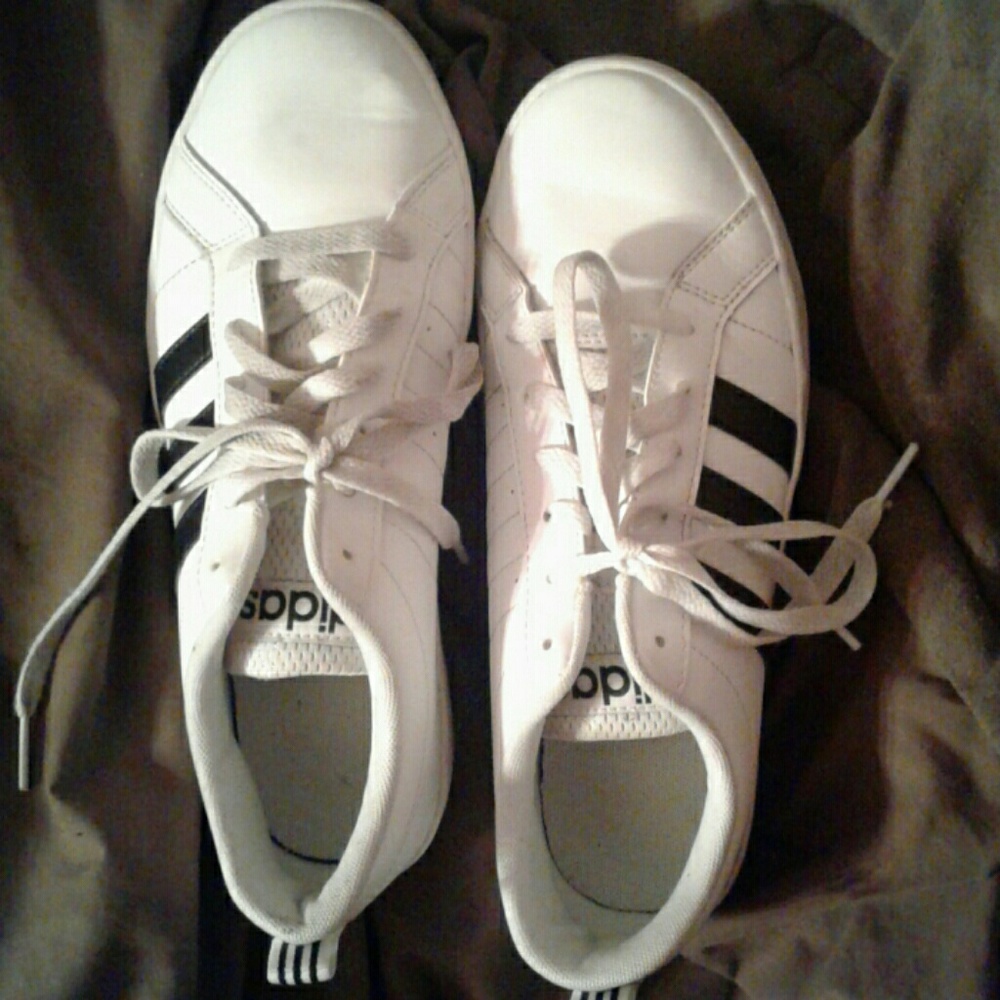 Adidas black and white sneakers
